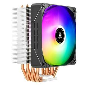 Cooler Procesor Segotep Frozen Tower T6 V2 Iluminare aRGB, Racire Activa, Socket Intel, Negru imagine