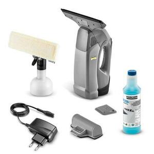 Aspirator de geamuri Karcher 1.633-980.0, 220-240 V, 200 ml, incarcator, acumulator, sticla pulverizare, laveta microfibra (Gri) imagine