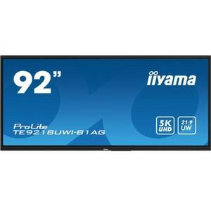 Tabla interactiva iiyama ProLite 92inch TE9218UWI-B1AG, 5K UHD (5120 x 2160), 50 Puncte, HDMI x4, DisplayPort, USB-C, 8GB RAM, 64GB Flash, iiWare 11 (Negru) imagine