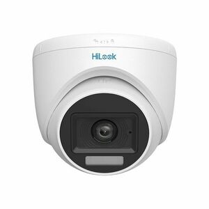 Camera supraveghere interior Dome Hikvision Smart Hybrid Light ColorVu HiLook THC-T129-LPS, 2 MP, 2.8 mm, IR/lumina alba 20 m, microfon incorporat imagine