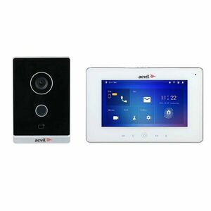 Kit videointerfon IP WiFi Acvil ACV-KITW01, 2 MP, 7 inch, IC card, 1 familie, IR, night vision, aparent, PoE imagine