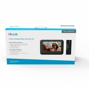 Kit videointerfon analog Hikvision HiLook VI-K12P, 2MP, ecran 7 inch, 1 familie, plug&play, aparent imagine