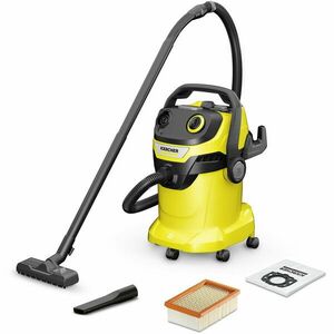 Aspirator multifunctional Karcher WD 5 V-25/5/22 , 1100 W, aspirare umeda si uscata, 25 l rezervor, Furtun 2.2 m, functie de suflare, galben/negru imagine