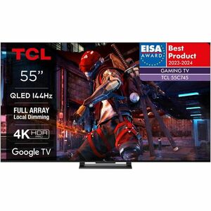 Televizor QLED TCL 55C745, 139 cm, Smart Google TV, 4K Ultra HD, 100hz, Clasa F imagine