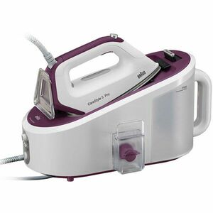 Statie de calcat Braun CareStyle 5 IS5155WH, 7, 5 bar, abur variabil 125g/min, jet de abur 480g/min, rezervor 2L, tehnologie FreeGlide 3D, talpa EloxalPlus, Alb/Violet imagine