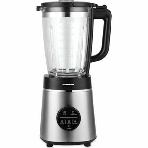 Blender de masa Heinner Bette Noir HBL-D1400SS, 1400W, capacitate 1.75L, viteza variabila, sistem siguranta, lame inox, carcasa inox, negru/argintiu imagine