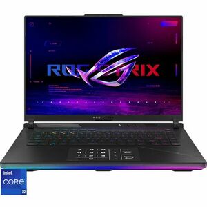 Laptop Gaming ASUS ROG Strix SCAR 16 G634JZR cu procesor Intel® Core™ i9-14900HX pana la 5.8 GHz, 16, QHD+, Mini LED, 240Hz, 64GB DDR5, 2TB SSD, NVIDIA® GeForce RTX™ 4080 12GB GDDR6 TGP 175W, No OS, Off Black imagine