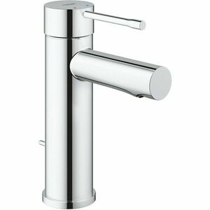 Baterie lavoar Grohe New Essence, monocomanda, 1/2, cartus ceramic, limitator temperatura, set evacurare cu tija, aerator, marimea S, Crom imagine