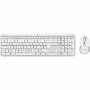 Kit Logitech Wireless Signature Slim MK950, 2.4GHz&Bluetooh, Easy-Switch, Flow, Alb imagine