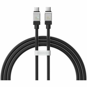 CABLU alimentare si date Baseus, Fast Charging Data Cable pt. smartphone, USB Type-C (T) la USB Type-C (T), E-marker, 100W, 1m, negru, CAKW000201 (include TV 0.18lei) - 6932172626648 imagine