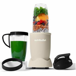 Blender Nutribullet Pro Mineral NB907MASN, 900 W, 1 viteza, 5 accesorii, cupe de 710 ml si 946 ml, capac To-Go, bej imagine