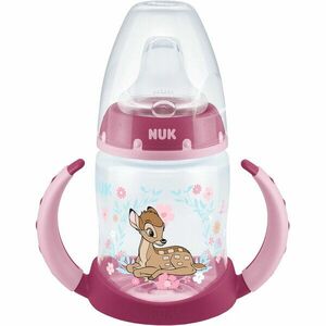 Biberon Nuk First Choice Disney Bambi cu toarte si tetina de invatare din silicon, 6 luni+, 150ml, Roz imagine