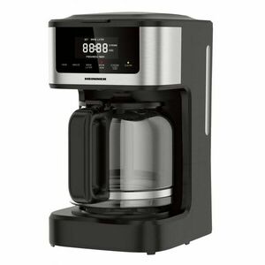 Cafetiera digitala Heinner HCM-DD900BKSS , 900 W, 1.8l capacitate, display digital cu control touch, tarie cafea ajustabila, Negru cu insertii inox imagine