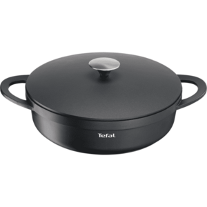 Oala ovala cu capac Tefal Trattoria, aluminiu, 4.3 L, 28 cm, Neagra imagine