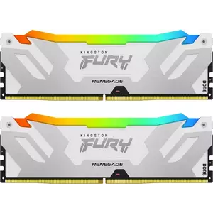 Memorie Desktop Kingston Fury Renegade RGB 64GB(2 x 32GB) DDR5 6000Mhz Silver/White imagine