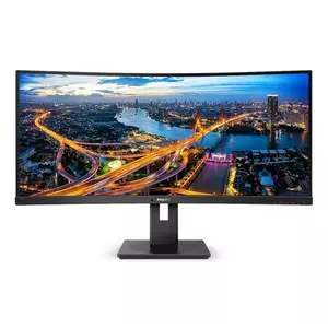 Monitor LED Philips 345B1C Curbat 34" WQHD 5ms Negru imagine