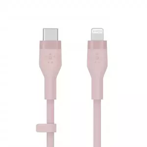 Cablu Belkin BoostCharge Flex USB-C to Lightning 1m Pink imagine