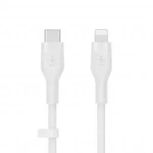 Cablu Belkin BoostCharge Flex USB-C to Lightning 1m White imagine