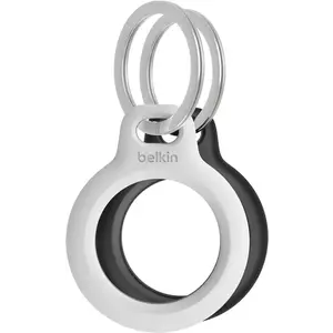 Breloc Belkin pentru Apple AirTag Secure Holder Keychain 2 Pack Black & White imagine