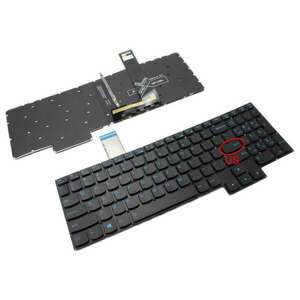 Tastatura Lenovo PR5CYB-US iluminata albastru albastru layout US fara rama enter mic imagine