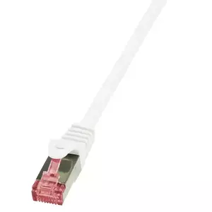 Cablu S/FTP LOGILINK Cat6, LSZH, cupru, 7.5 m, alb, AWG27, dublu ecranat CQ2081S imagine