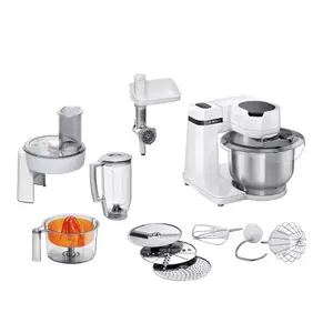 Robot de bucatarie BOSCH Mum Serie 2 MUMS2EW40, 3.8l, blender 1.25l, Masina de tocat carne, 700 W, 4 trepte viteza, alb imagine