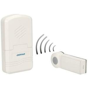 Sonerie wireless cu baterii Orno OR-DB-KH-122, distanta de lucru 70m, 80db, IP44 (Alb) imagine