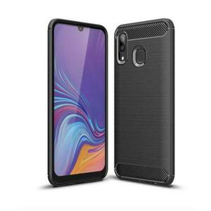 Husa Protectie Spate Forcell Carbon pentru Samsung Galaxy A40 A405 (Negru) imagine