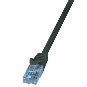 Cablu de retea, LogiLink, CAT6 U/UTP, 1 m, Negru imagine