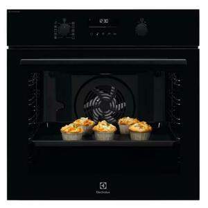 Cuptor incorporabil Electrolux EOD6P77WZ, Electric, 72 l, Autocuratare pirolitica, Conectivitate Wi-fi, SteamBake, Grill, Clasa A+ (Negru) imagine