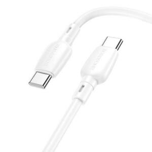 Cablu Date si Incarcare USB-C - USB-C Borofone BX93, 60W, 1m, Alb imagine