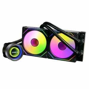 Cooler CPU Lian Li Galahad II 240 Trinity ARGB, iluminare ARGB, 2x 120mm, 2450 rpm, PWN (Negru) imagine