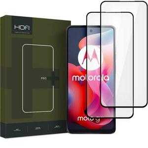 Folie de protectie Ecran HOFI Glass PRO+ pentru Motorola Moto G24 Power / G04 / G24, Sticla Securizata, Full Glue, Set 2 bucati, 2.5D, Neagra imagine