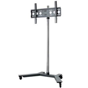 Stand mobil Edbak TR51c-B, 42inch-65inch, 80 kg, inaltime reglabila (Negru) imagine