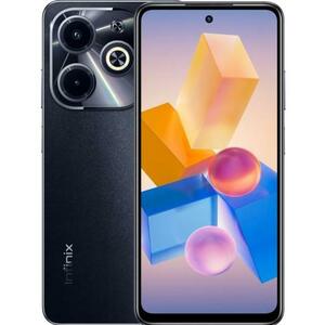 Telefon Mobil Infinix Hot 40i, Procesor Unisoc T606, IPS LCD 6.56inch, 4GB RAM, 128GB Flash, Camera Duala 50 + 0.08 MP, Wi-Fi, 4G, Dual Sim, Android (Negru) imagine