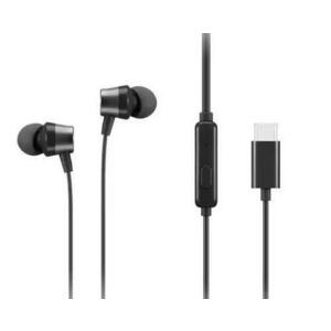 Casti cu microfon Lenovo 4XD1J77351, USB-C (Negru) imagine