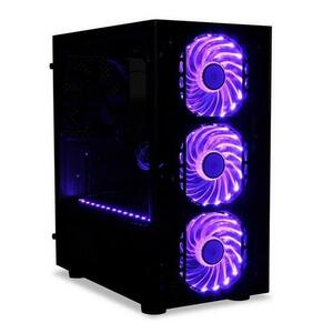 Carcasa I-BOX PASSION V4 GAMING, MiniTower, Iluminare RGB (Negru) imagine