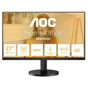 Monitor IPS LED AOC 27inch U27B3AF, UHD (3840 x 2160), HDMI, DisplayPort, Boxe (Negru) imagine