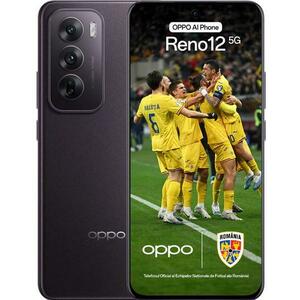 Telefon Mobil Oppo Reno12, Procesor Mediatek Dimensity 7300 Energy, AMOLED touchscreen 6.7inch, 12GB RAM, 256GB Flash, Camera Tripla 50+8+2MP, Wi-Fi, 5G, Dual Sim, Android (Negru) imagine