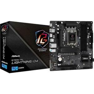 Placa de baza ASRock B760M PG LIGHTNING/D4, Micro-ATX, Socket Intel 1700, Intel B760 imagine