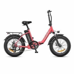 Bicicleta electrica pliabila Ulzomo 20inchE-bike Dolphin, 350W, 36V, 13Ah, autonomie 89km, 7 viteze (Roz) imagine