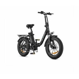 Bicicleta electrica pliabila Ulzomo 20inchE-bike Dolphin, 350W, 36V, 13Ah, autonomie 89km, 7 viteze (Negru) imagine