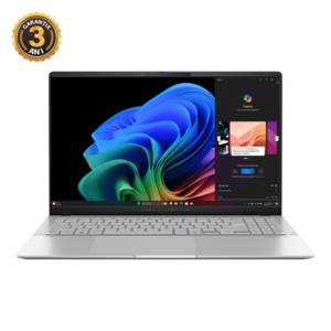 Laptop ASUS Vivobook S 15 S5507QA (Procesor Snapdragon® X Elite X1E 78 100 (42M Cache, up to 3.40 GHz) 15.6inch OLED 3K 120Hz, 16GB, 1TB SSD, Qualcomm® Adreno Graphics, Win 11 Pro, Argintiu) imagine