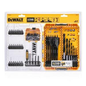 Set burghie si biti DeWalt DT70768-QZ, 57 piese (Galben/Negru) imagine