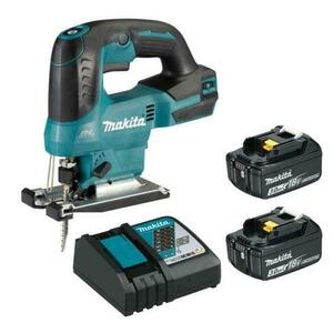 Fierastrau vertical Makita DJV184, 2 acumulatori Li-Ion, 18 V, 3.0 Ah, 23 mm, incarcator (Albastru/Negru) imagine