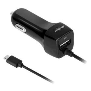 Incarcator auto REBEL RB-6352, 1 x USB, 1 x USB tip C, 2100 mA (Negru) imagine