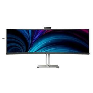 Monitor LCD VA LED Philips 48.8inch 49B2U6903CH/00, Dual QHD (5120 x 1440), HDMI, DisplayPort, Ecran curbat, Boxe (Negru/Argintiu) imagine