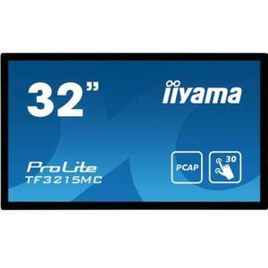 Monitor VA LED Iiyama 31.5inch TF3215MC-B2AG, Full HD (1920 x 1080), VGA, HDMI, DispayPort, Touchscreen (Negru) imagine