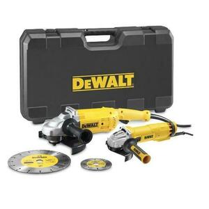 Set 2 polizoare unghiulare DeWalt DWE492SDT-QS, 230 mm, 2200 W, 125 mm, 1000 W (Galben/Negru) imagine