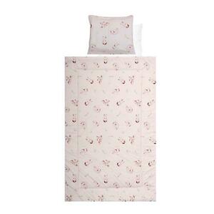 Set lenjerie pat 4 piese Lorelli Beige Bunnies, bumbac ranforce imagine